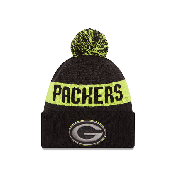 Green Bay Packers Beanie New Era Cuffed Knit with Pom