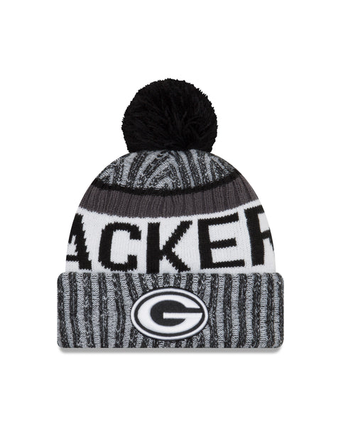 New Era Packers 2022 Sideline Pom Knit Hat - Men's