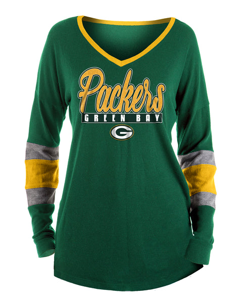 Green Bay Packers Women's Sleeve Stripe 3/4 T-Shirt at the Packers