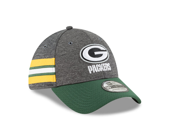 Men's New Era White Green Bay Packers Iced 39THIRTY Flex Hat