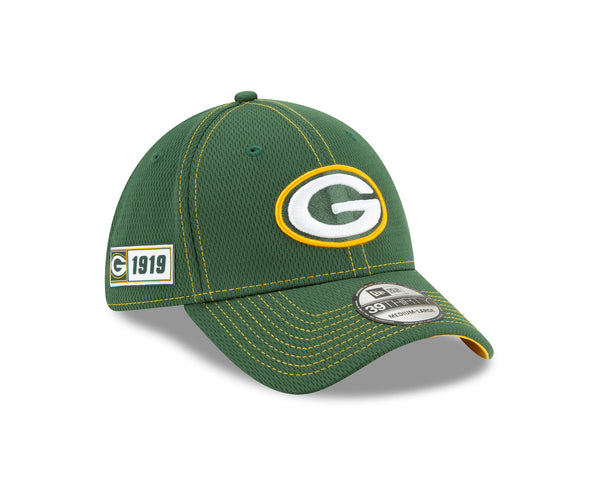 Green Bay Packers Sideline Home 39THIRTY Stretch Fit Hat – Green