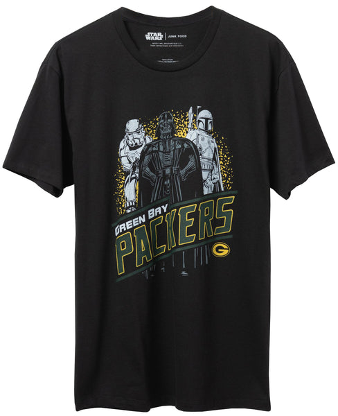 Green Bay Packers Junk Food Rebels Star Wars T-Shirt - Heathered Gray