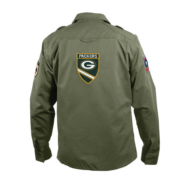 Soldiers Style Green Bay Packers Baseball Jersey For Fan Army Veteran Dad