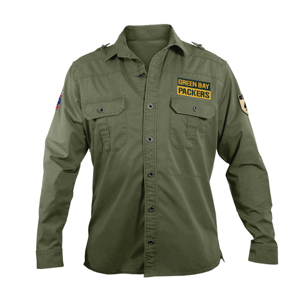 Green Bay Packers Military Field Shirt – Green Bay Stuff