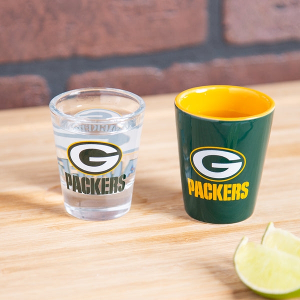 2oz Inner Color Ceramic Shot | Green Bay Packers