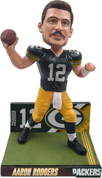 AARON RODGERS 2024 Green Bay Packers Framed Jersey Bobblehead with box Foco numbered