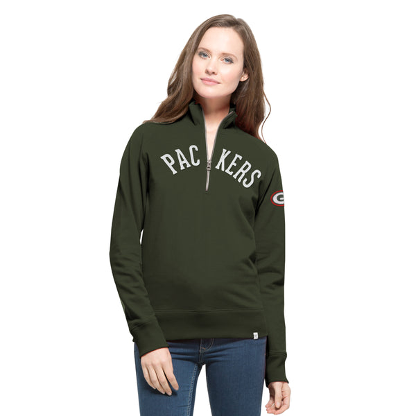 47 Women's Green Bay Packers Wrap Up Green Hoodie