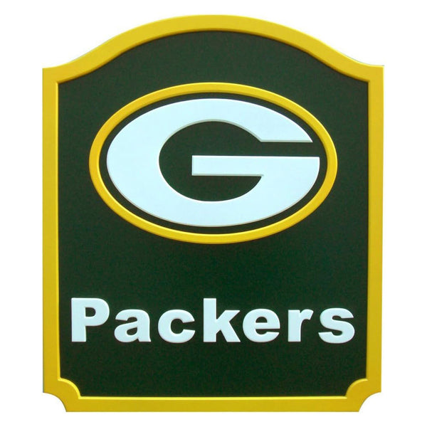 Green Bay Packers Sign Glass Wall Art Team Name