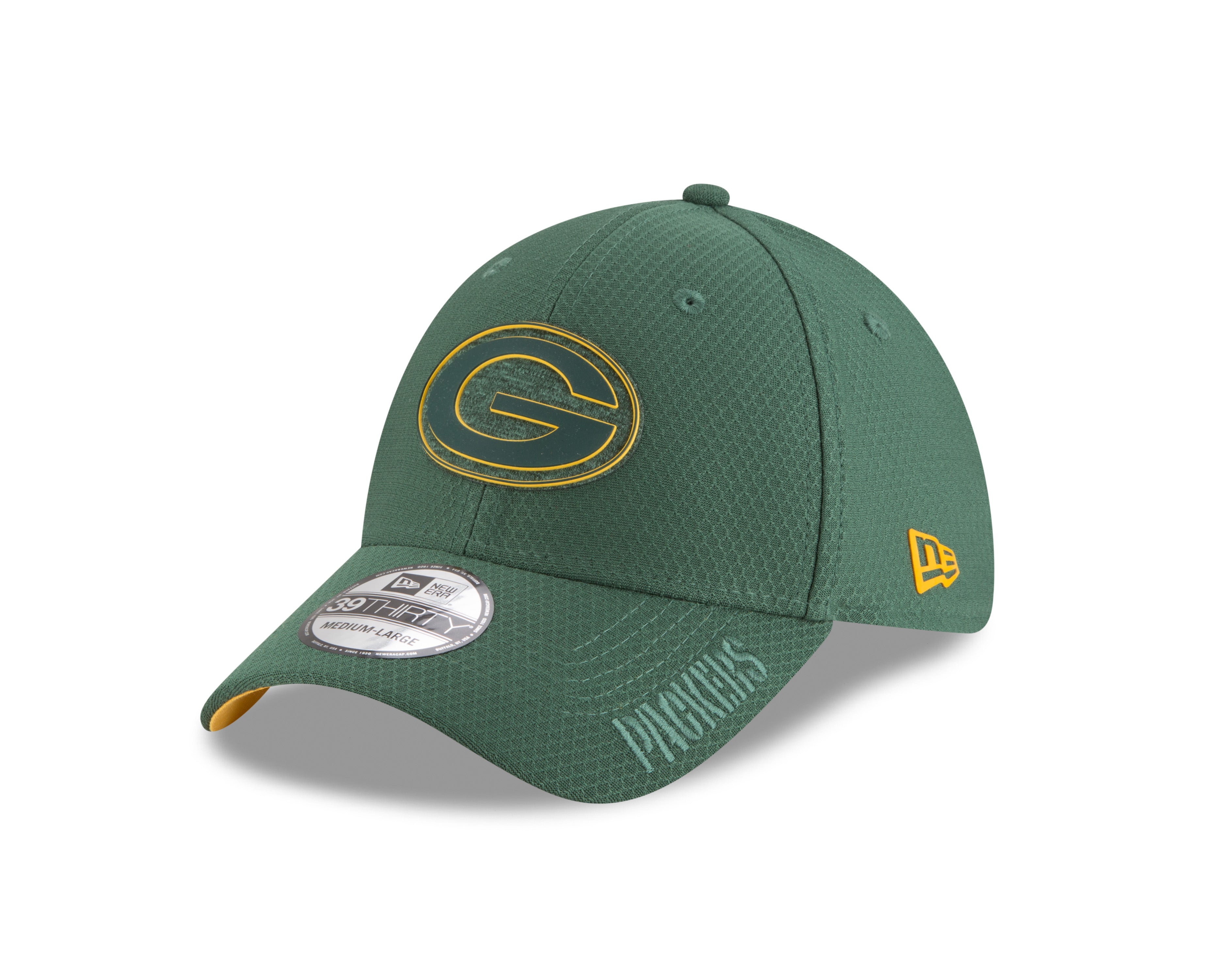 Green Bay Packers Green Camp Stuff Training Fit Hat – 39THIRTY Flex Bay