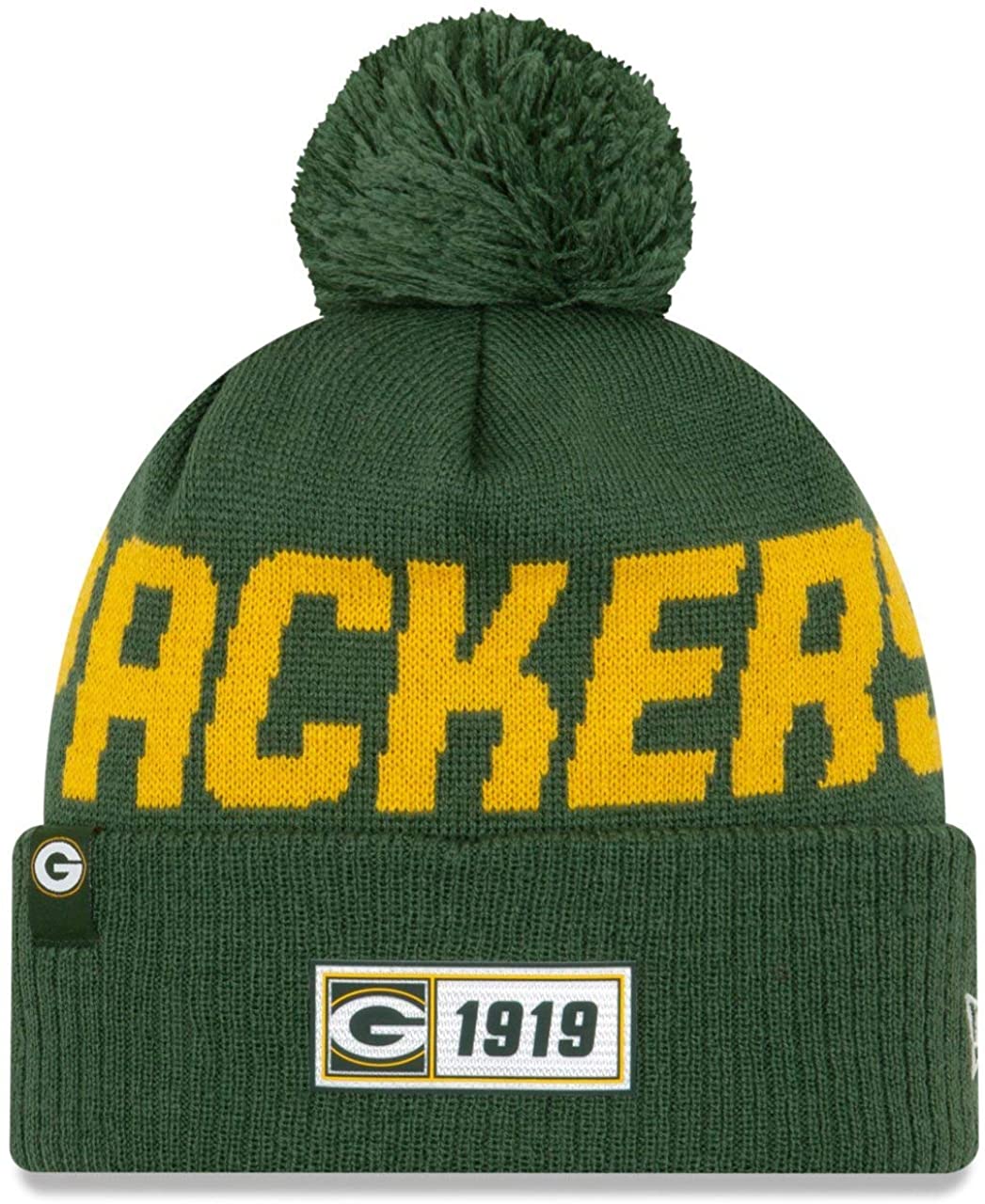 Green Bay Packers Winter Hat Beanie PomPom One Size Gray Green Football  Fanatics