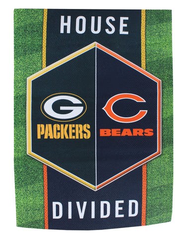 Green Bay Packers Vs. Chicago Bears 13" x 18" House Divided Garden Flag