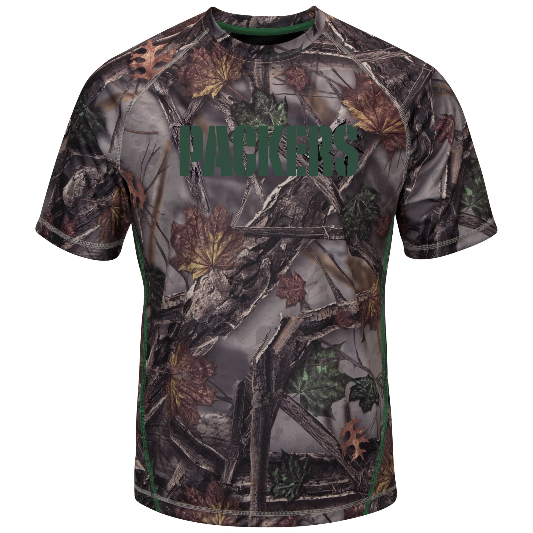 Green Bay Packers Majestic NFL The Woods Men's Camo Short Sleeve