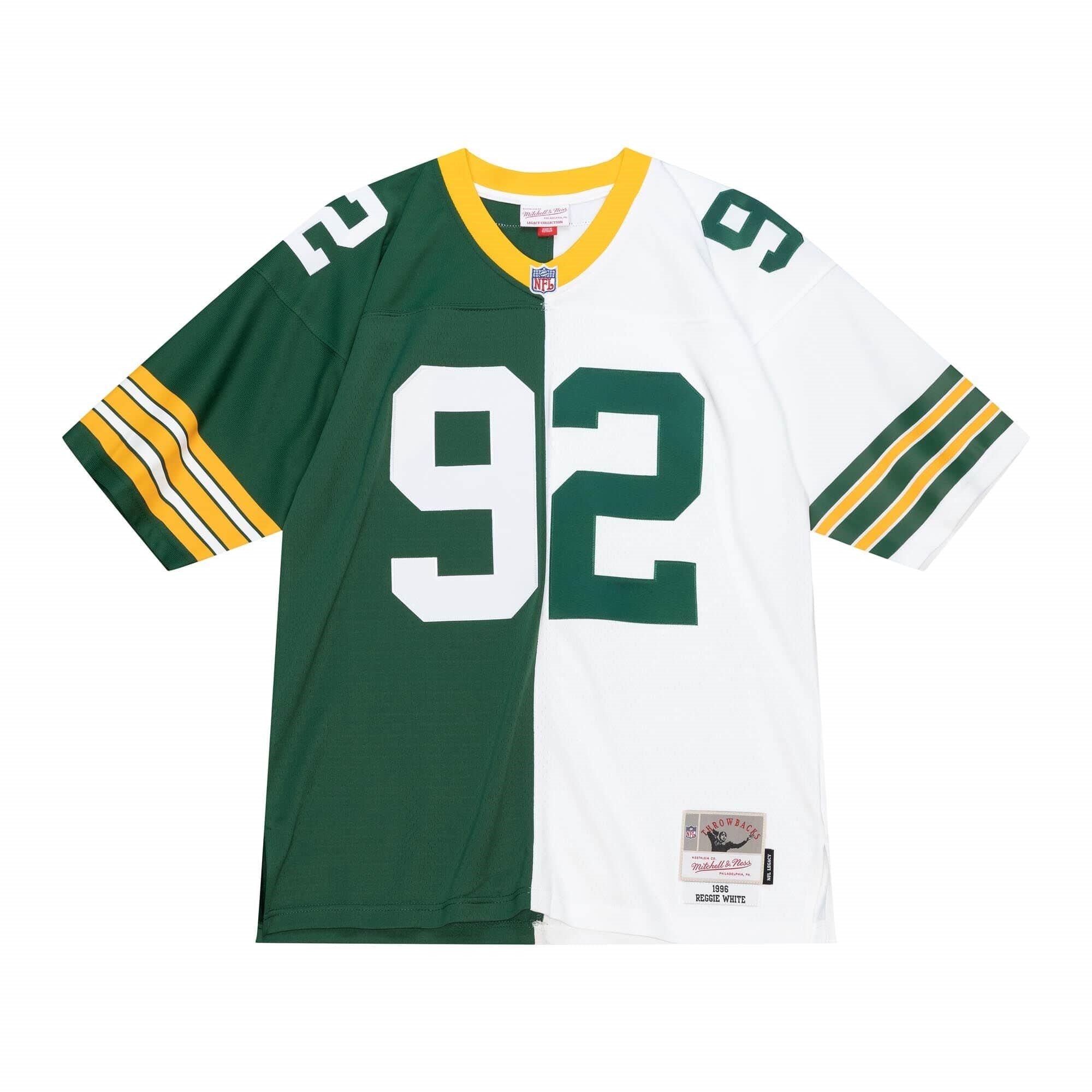 Mitchell & Ness Green Bay Packers Reggie White 1996 Split Legacy Jersey Small