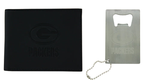 Green Bay Packers Wallet Gift Set, Bi-Fold Wallet w/ Key Chain