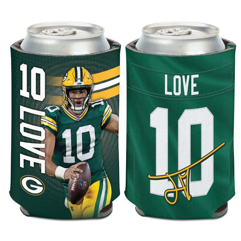 Green Bay Packers Jordan Love 12oz Can Cooler