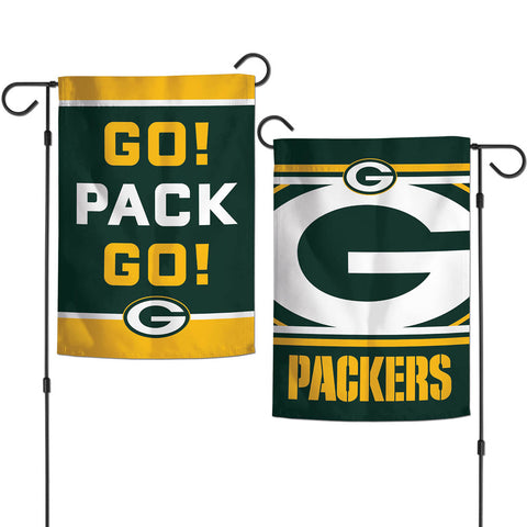 Green Bay Packers Go Pack Go 2-Sided Garden Flag, 12.5" x 18"