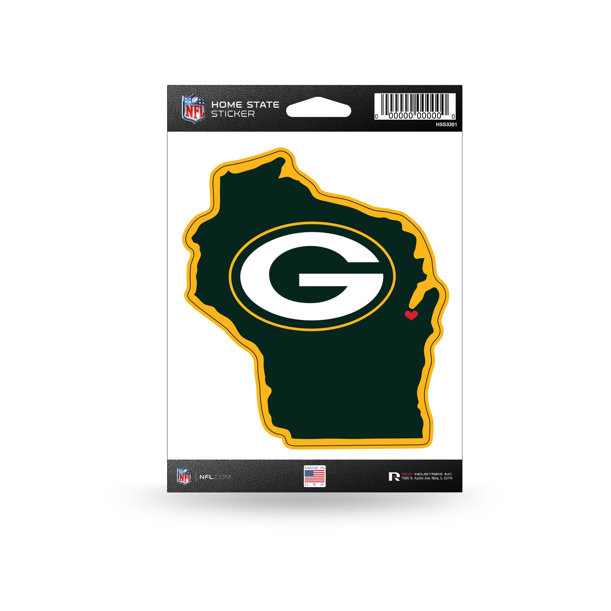 Green Bay Packers Home State Sticker – Green Bay Stuff