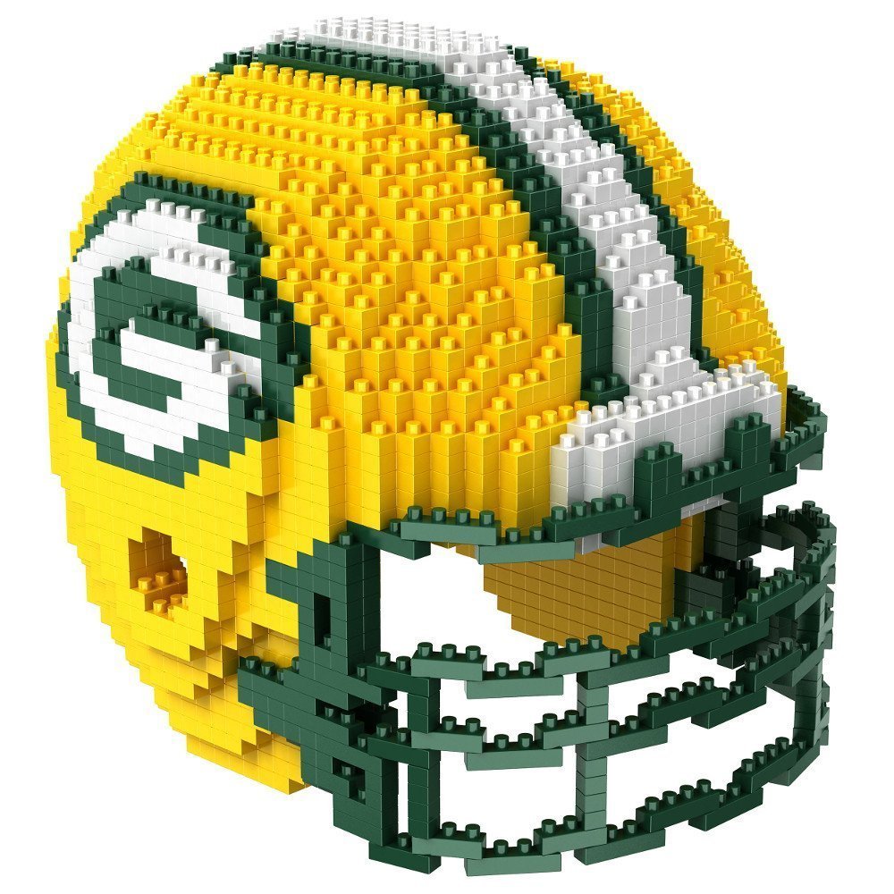 Green Bay Packers Team Helmet Brxlz 3-D Construction Toy – Green