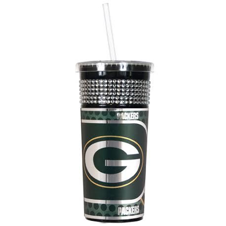 Green Bay Packers Bling Travel Cup with Straw – Green Bay Stuff