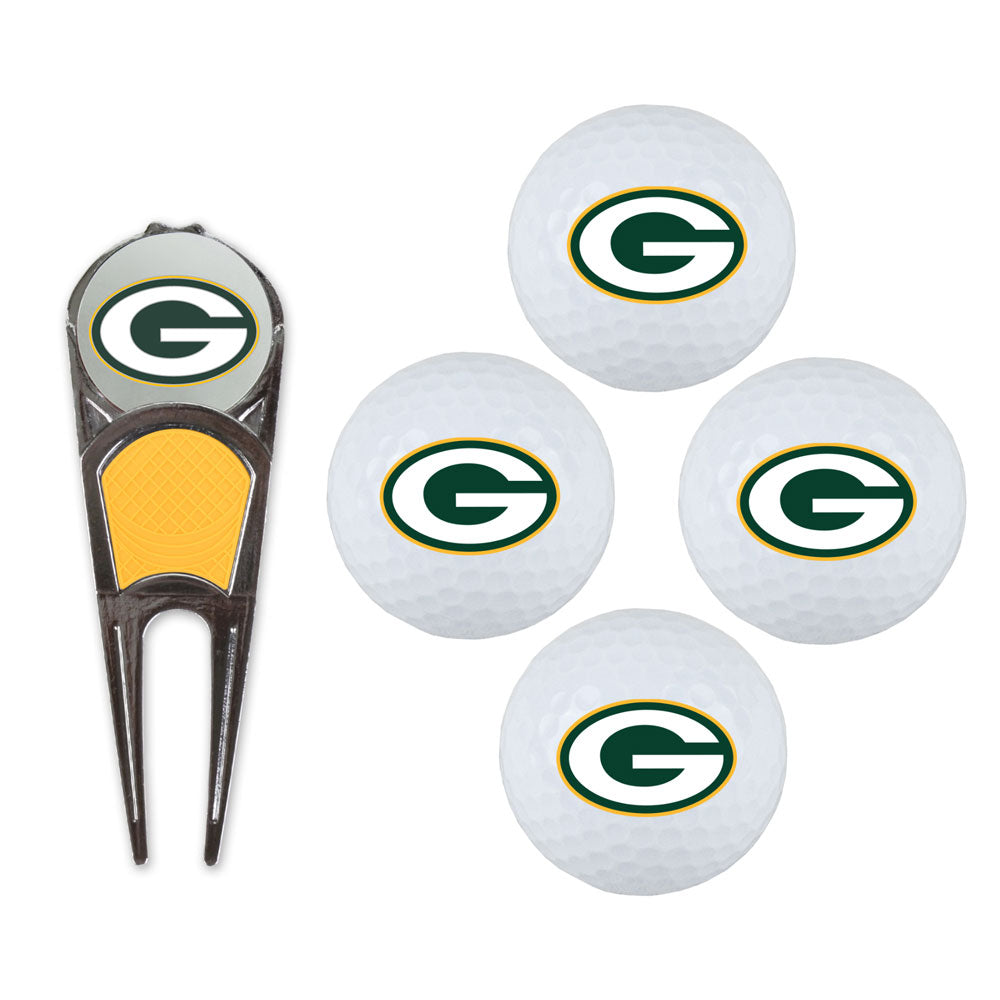 Green Bay Packers Golf Ball Gift Set - Golf Balls & divot tool |