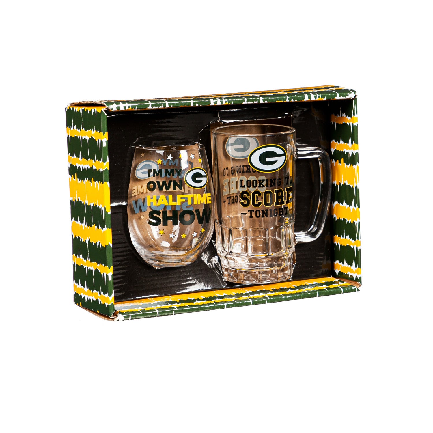 Evergreen Minnesota Vikings, Stemless 17OZ Wine & Beer 16 OZ Gift Set